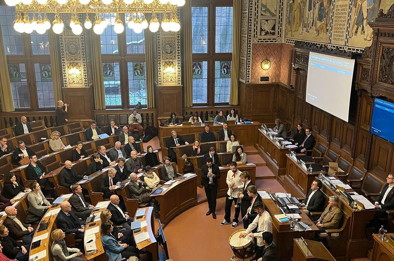 The cantonal parliament of Basel Stadt, opening their first session of the year!